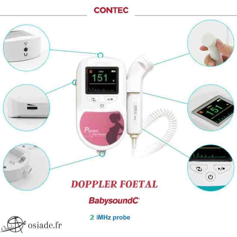 39€54 sur Doppler Fœtal avec moniteur de fréquence cardiaque