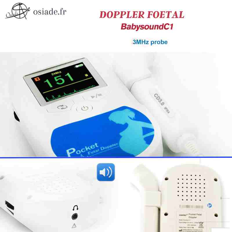 Doppler Foetal N°1 en France - Fourni avec Gel Échographique