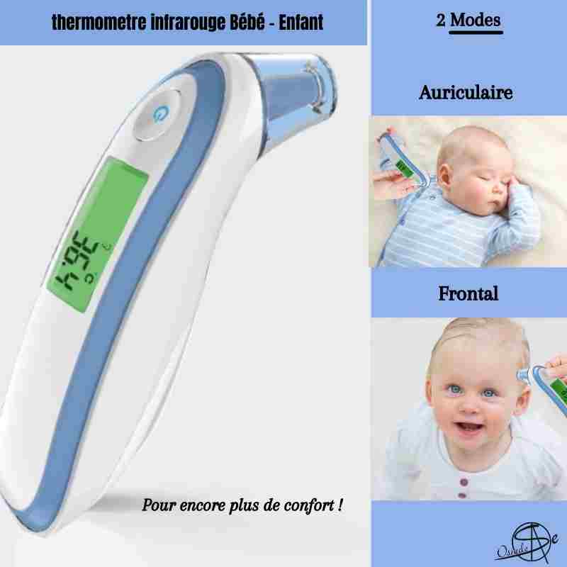 Thermomètre auriculaire bebe/adultes,infrarouge, sans contact