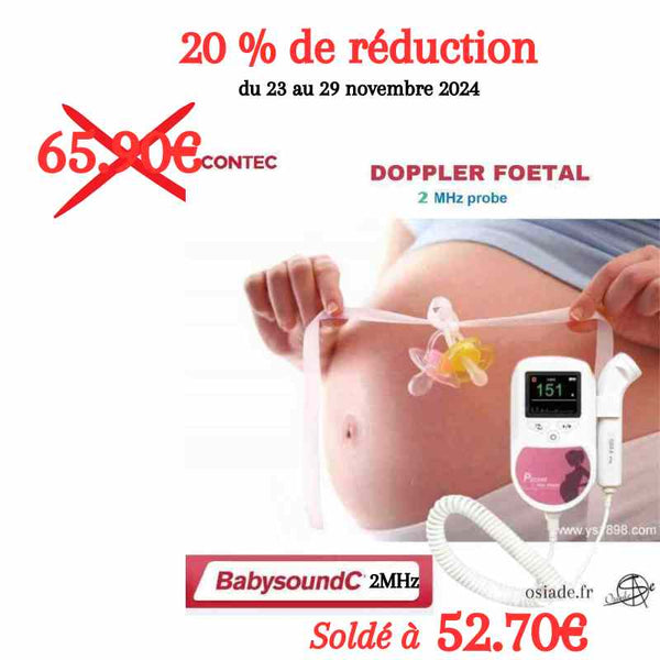 Doppler Foetal 2 MHz soldé. Profitez des soldes du black Week et black Friday sur osiade.fr 