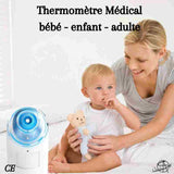 Thermomètre infrarouge sans contact pour bébé, enfants, adultes et personnes âgées.