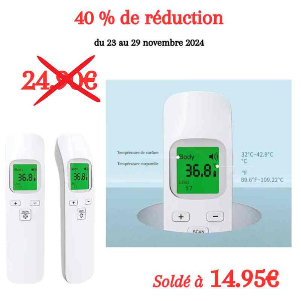 Thermomètre frontal soldé. Profitez des soldes du black week et black Friday sur osiade.fr 